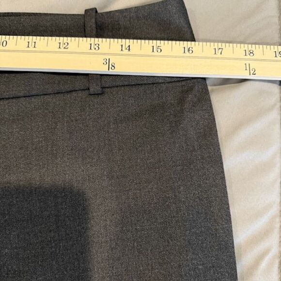 Alice + Olivia Stacey Slim Trouser Charcoal Gray Pockets Zip Hem Size 8 - Picture 10 of 14
